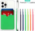 Weewooday 6 Pieces Phone Card Pocket Holder, PU Leather Cell Phone Card Pocket for Back of Phone