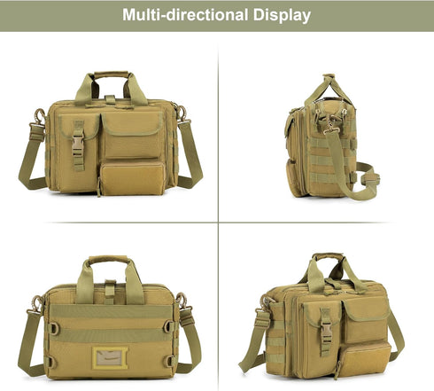 Stypos Tactical Messenger Bag, Military Laptop Briefcase, Messenger Shoulder Bag for Men