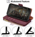 Antsturdy Galaxy A71 5G Case Wallet with Card Holder, RFID Blocking PU Leather Flip Shockproof Cover with Strap, Wine