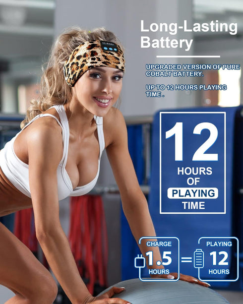 LC-dolida Bluetooth Sleep Headphones, Thin HD Stereo Speakers for Side Sleepers, Perfect for Sports, Yoga, Travel