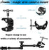 Camera Magic Arm, 11 Inch Metal Adjustable Friction Arm with Super Clamp/Phone Clip for Action Camera/DSLR