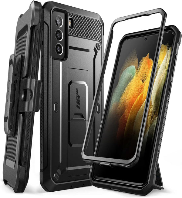 SUPCASE Galaxy S21+ Plus Case with Stand, Black Unicorn Beetle Pro, Military-Grade Full-Body Rugged Protection
