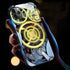 Compatible iPhone 14 Case Colorful Glowing Tempered Glass Back Cover Bumper Shockproof,for Cool Women and Trendy Men,for iPhone Luminous Case for,Call Music Flash,Send Tempered Film (Gear)