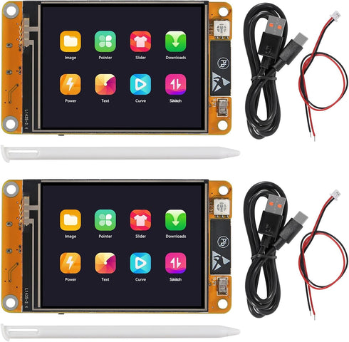DORHEA 2Pcs ESP32 Touchscreen 2.4 Inch LCD TFT Module with Touch Screen