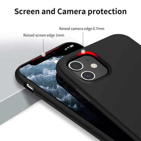 OTOFLY Compatible iPhone 11 Case, Ultra Slim Fit Liquid Silicone Gel Cover with Full Body Protection