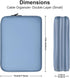 Leather Cord Organizer Travel Bag, Waterproof Tech Organizer for Charger and Electronic Accessories (Gray&Blue)