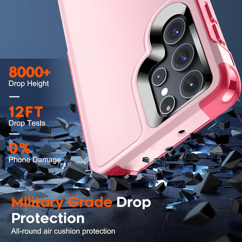 for Samsung Galaxy S22 Ultra Case, 12 FT Military Grade Drop Protection, Dual Layer Heavy Duty Cover