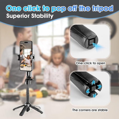 MQOUNY Phone,2 1 Magnetic Tripod for in for Magsafe Stand Clip Portable Pocket Size Selfie Stick