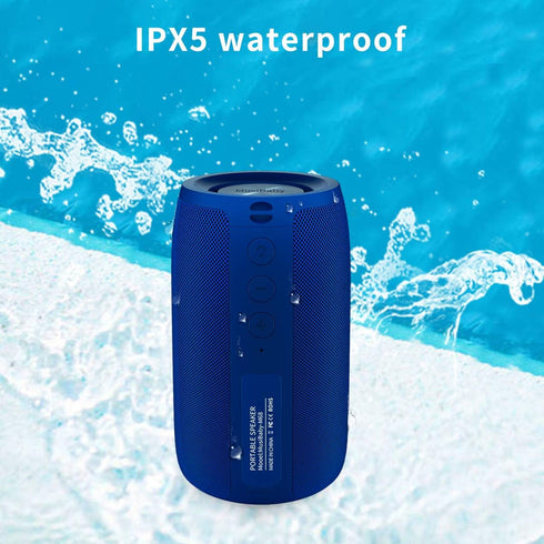 MusiBaby Bluetooth Speaker, Waterproof Portable Outdoor Speaker, Dual Pairing, Loud Stereo, 1500 Mins Playtime for