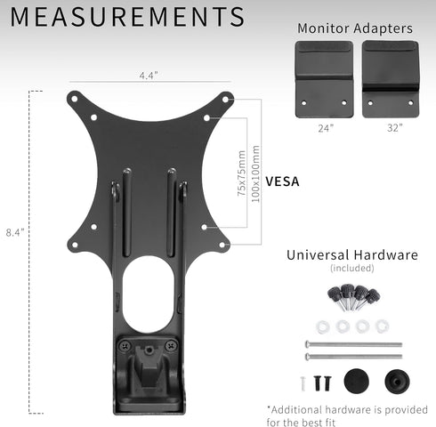 VIVO Quick Attach VESA Adapter Plate Bracket for Samsung CF397 and CRG5 Monitors, 24 and 32 inch Full HD Curved Screens