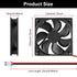 2Pcs DC 12V 12025 Cooling Fan 120x120x25mm for Computer Case and Server Chassis