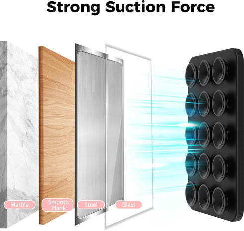 AHASTYLE Silicone Suction Phone Case Stand for iPhone 15/14/13/12 Series, Magnetic Suction Cup Mount for TikTok Videos