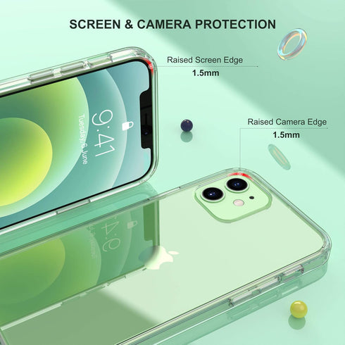 ULAK Clear Case for iPhone 12/iPhone 12 Pro, Hybrid Protective Slim Transparent Anti-Scratch TPU Bumper Cover