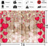 Red Love Heart Valentine's Day Vintage Rustic Wood Theme Photography Backdrops 7x5ft for Parties
