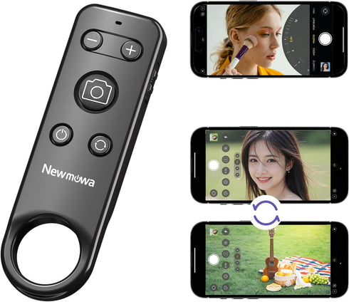Newmowa Phone Wireless Bluetooth Remote Control, Support Video Photo Shooting/Zooming/Lens Switching, Rechargeable Shutter