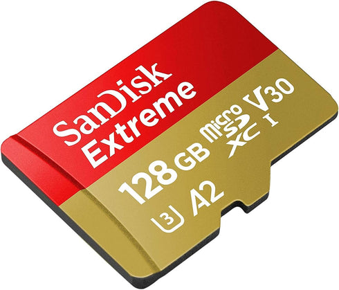 SanDisk 128GB Micro SDXC Extreme Memory Card - Compatible with DJI Drones, Bundle with Micro SD Card Reader