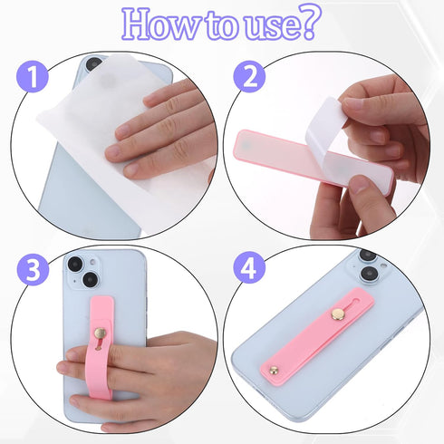 Styquenzer 2 Pcs Loop for Phone Case Phone Loop Finger Holder Universal Portable Phones Finger Strap Phones Holder