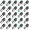 BNC Male Balun Connector, 28 Pcs Coaxial Cat5 to BNC Male Connector and BNC to 2 Screw Camera Terminal Adapter