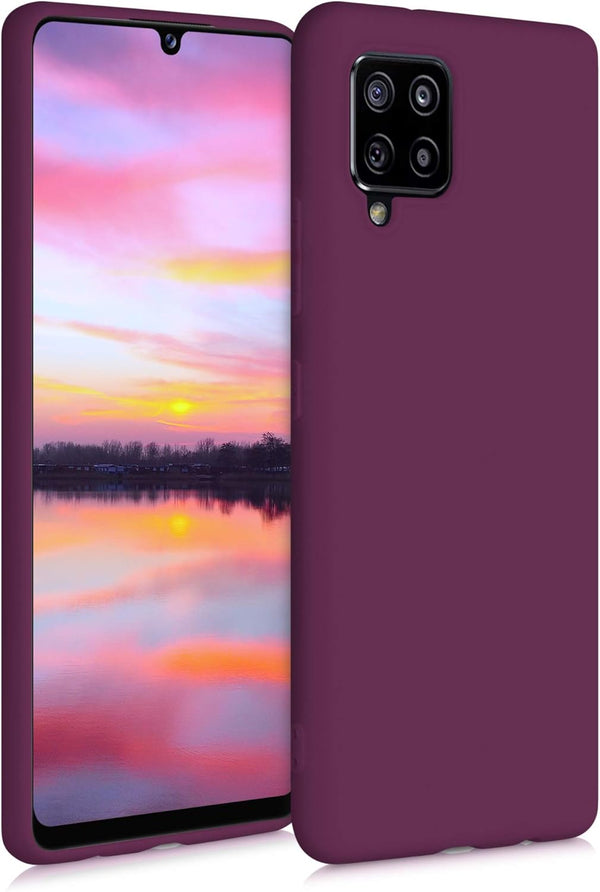 kwmobile Case Compatible with Samsung Galaxy A42 5G - Soft Slim Protective TPU Silicone Cover - Bordeaux