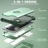 IDweel iPod Touch 7th Generation Case with 2 Screen Protectors - Hybrid Shockproof Slim Heavy Duty Cover, Mint Green