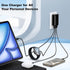 USB C Wall Charger 40W, Excgood 4-Port USB Charging Block, Flat Foldable Wall Plug PD+QC Power Adapter for iPhone 16 15