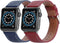 2 Pack Bands for Apple Watch, Compatible with 38mm 40mm 42mm 44mm 41mm 45mm, Soft Leather Replacement
