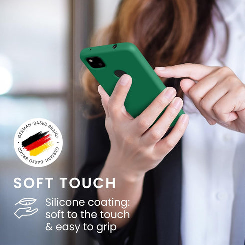 kwmobile Slim TPU Case for Google Pixel 4a, Protective Silicone Phone Cover - Pixie Green