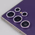 Bling Glitter Diamond Metal Crystal Camera Lens Protector for Samsung Galaxy S24 Ultra (Purple), Sparkly Rhinestones