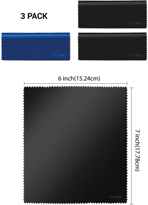 IBENZER MF01S-3P-A Microfiber Cleaning Cloths for Electronics Micro Fiber Camera Lens Cleaning Cloth, Glasses, Screens