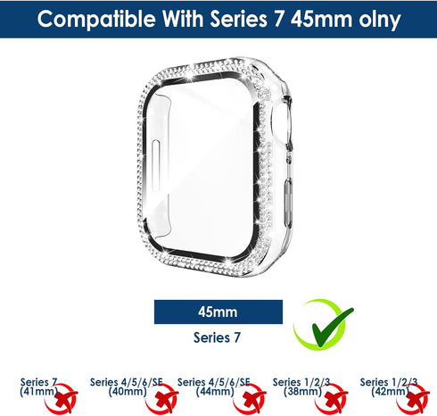 Simpeak 5-Pack Bling Screen Protector Case for Apple Watch, Compatible with Series 10, 9, 8, 7, 6, 5, 4, 3, 2, 1