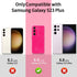 MINSCOSE Samsung Galaxy S23 Plus Case - Cute Neon Bright Color, Glitter Bling Thin Slim Shockproof Silicone Case