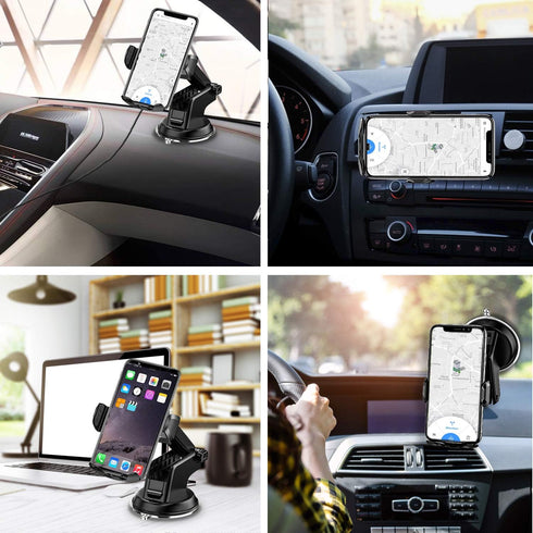Wireless Car Charger Mount, 15W Qi Fast Charging Auto-Clamping Phone Holder for iPhone & Samsung