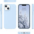Telaso iPhone 13 Case, Baby Blue Liquid Silicone Soft Gel, Slim Fit, Shockproof, Microfiber Lining, 6.1 inch.