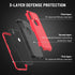 Heavy Duty Drop Protection Case for iPhone XR, 3-Layers Rugged Case with Tempered Glass Screen Protector