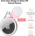 Waterproof Airtag Holder Case, Soft TPU Full Protective Anti-Scratch AirTag Keychain for Luggage, Keys, Cat & Dog