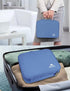 MATEIN Electronics Organizer Bag, Double Layers Tech Organizer with Handle for Cable, Charger, Phone, Ipad Mini, Blue