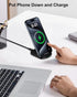 Wireless Charger Stand, Android Cordless QI Charging Pad for Galaxy S24 Ultra 23, Google Pixel 8 Pro 8a 7, Apple iPhone 15 14, 15W Wireless Phone Charging Station Fast Power Adapter Included