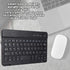Russian English Keyboard, 7 Inch Rechargeable Ultra Thin Wireless Bluetooth Keyboard for Smart Phone Tablet