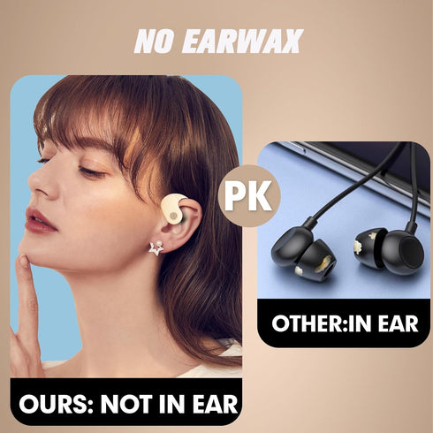 Open Ear Headphones, Wireless Ear Hanging Bluetooth Headset, Outside The Ear Bone Air Conduction Earbuds, Skin Tone