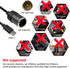 USB C Male to 12V Adapter, USB to Car Cigarette Lighter Socket Converter Cable