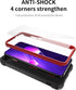 DUOPAL for Motorola Moto G Play 2021 Case, Shockproof Military Grade Protection with Tempered Glass Protector, Red
