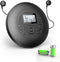 Arafuna Portable CD Player for Home & Car-Rechargeable Discman CD Player with Anti-Skip,