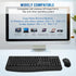 Wireless Keyboard and Mouse Combo, Full-Sized 2.4GHz Wireless Keyboard with Optical Mouse for Windows, Mac OS,