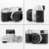 Haoge LH-X54B Square Metal Lens Hood with 49mm Adapter Ring for Fujifilm X100VI Fuji X100V Camera, Black