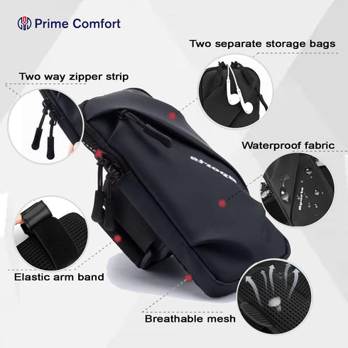 Prime Comfort (6.7 Inches, Cell Phone Holder, Small Crossbody Shoulder Holsters Bag with Arm Band, Fits iPhone