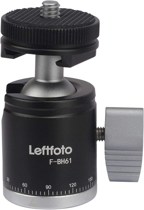 Leftfoto Camera Tripod Mini Ball Head Adapter 360 Degree Rotatable Pan 90Tilt with
