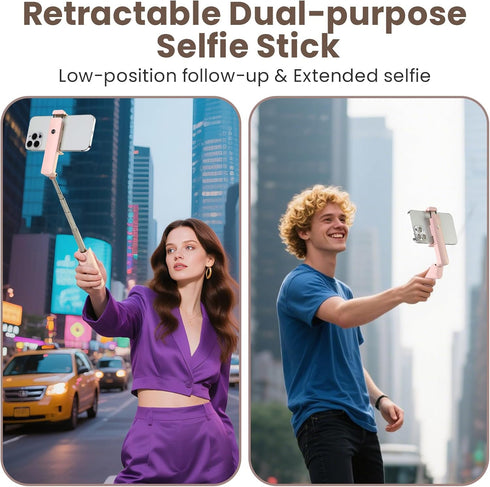 MQOUNY Phone Tripod, Portable Selfie Stick with Remote,Pocket Size Selfie Stick for iphoneMini Travel Compact Phones