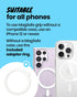 On The Grip OnTheGrip Compatible with Magsafe Magnetic Cute Glass Heart Design Collapsible Mobile Phone Grip Stand