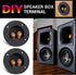 Facmogu 2PCS 3 Inch Round Speaker Box Terminal Cup - 2-Way Binding Post, Power Speaker Plates for DIY Kits