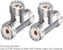 UHF Triple Tee Connector UHF Female to Dual UHF Female 3 Way Splitter Coax Adapter PL259 SO239 T Shape Adapter, 2 Pack